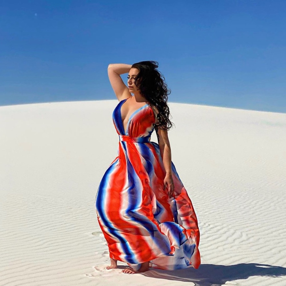 Gorgeous low cut maxi dress